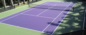 outdoor purple tennis court