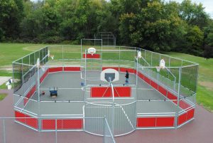 EverTop surrounding basketball court perimeter.
