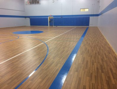 Bounce gym floor at Henrietta G. Lewis Campus School in Lockport, NY.