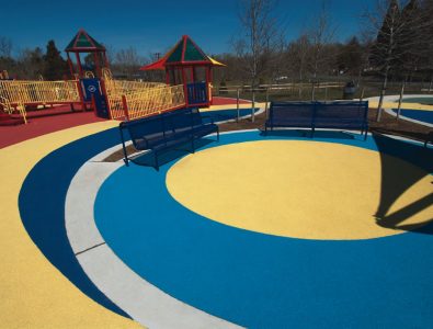 EverTop surface outside of impact zones on playground.
