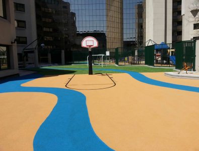 EverTop and Turf at outdoor play area.