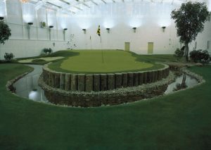 TurfTop at indoor golf practice facility.