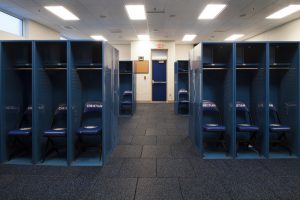 Performance UltraTile in Charlotte Christian locker room.
