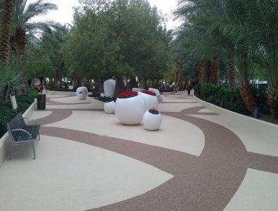 AquaFlex pool pathway surfacing at Aria® Las Vegas Hotel.