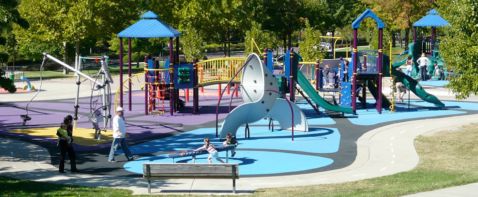 PlayBound Poured-in-Place at park playground.