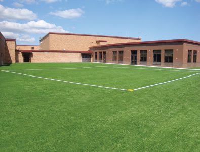 An installation of Surface America's RecSport Turf product at a school