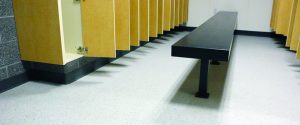 Aqueous vinyl roll floor.