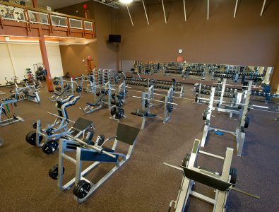 rows of weight machines