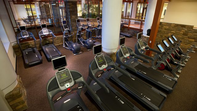 ymca rubber fitness floor and treadmills
