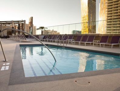 outdoor pool with aquaflex rubber surround