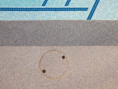 outdoor pool with aquaflex rubber surround